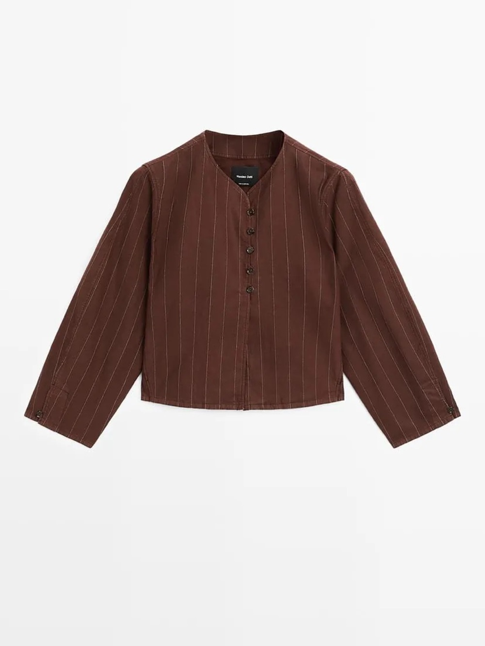 Massimo Dutti Pinstripe Button-Front Shirt/jacket